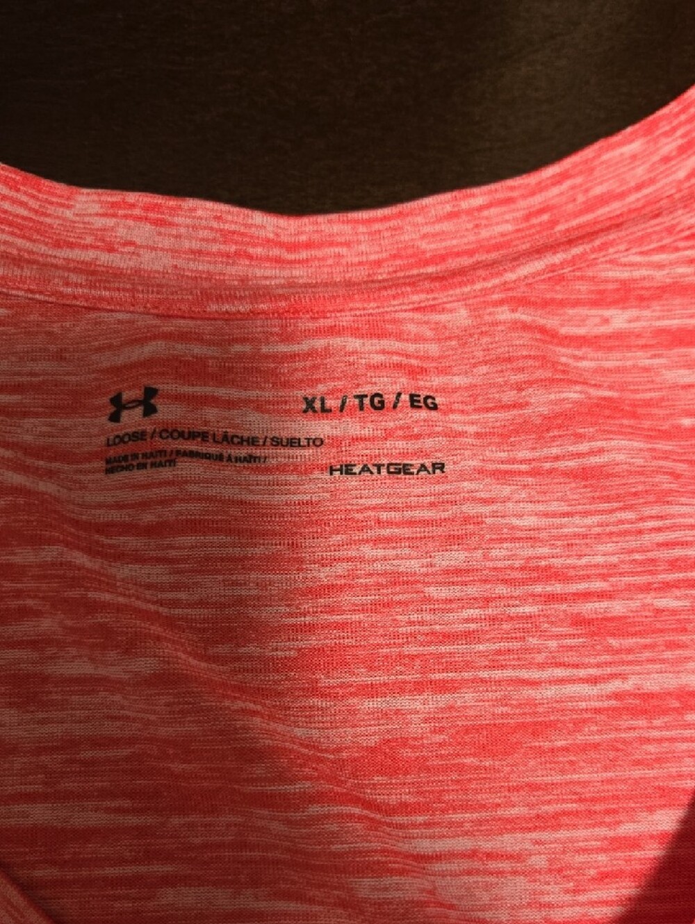 Under Armour Women's Coral Heather V-Neck Performance Tee - Picture 2 of 3